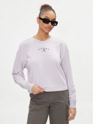 Tommy Jeans Bluza Essential Logo DW0DW18143 Fioletowy Regular Fit. Fioletowe bluzy Tommy Jeans, l, bez wzorów, z jeansu, bez kaptura. Za 189.99 zł.