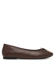 Tommy Hilfiger Baleriny Th Charm Monogram Ballerina FW0FW09683 Brązowy. Brązowe baleriny Tommy Hilfiger, bez wzorów, ze skóry, bez obcasa, bez zapięcia. Za 449.99 zł.