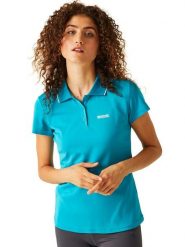 Regatta Funkcyjna koszulka polo "Maverick V" w kolorze niebieskim rozmiar: 36. Niebieskie t-shirty sportowe Regatta, bez wzorów, z materiału, bez ramiączek, outdoorowe. Za 48.28 zł.