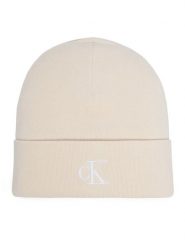 Calvin Klein Czapka Fine LV04F8098G Kremowy. Białe czapki zimowe Calvin Klein, bez wzorów, z wiskozy. Za 129.99 zł.