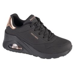 Buty sportowe Sneakersy damskie, Uno Wedge - Hi Steps. Czarne buty sportowe lifestyle Skechers, bez wzorów, sportowe, bez zapięcia, skechers sport. Za 404.67 zł.