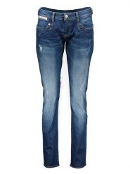 Herrlicher Dżinsy - Slim fit - w kolorze granatowym rozmiar: W24/L32. Niebieskie jeansy Herrlicher, l, z aplikacjami, ze skóry. Za 110.29 zł.
