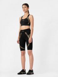 4F Legginsy kolarki treningowe kompresyjne 4FPRO damskie XS. Czarne legginsy 4f, bez wzorów, z materiału, biznesowe. Za 279.99 zł.