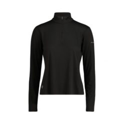 Damska bluzka z długim rękawem Kathmandu Seeker 1/4 Zip. Czarne bluzki KATHMANDU, bez wzorów, bez kołnierzyka, bez ramiączek. Za 212.50 zł.