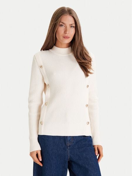 Morgan Sweter 252-MCOOL Beżowy Regular Fit. Brązowe swetry Morgan, s, bez wzorów, z syntetyku, bez ramiączek. Za 299.99 zł.