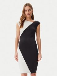 Calvin Klein Sukienka koktajlowa K20K208141 Czarny Slim Fit. Czarne sukienki Calvin Klein, bez wzorów, z syntetyku, wizytowe, bez kołnierzyka, bez ramiączek. Za 529.99 zł.