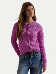Polo Ralph Lauren Kardigan 211972104510 Różowy Slim Fit. Czerwone swetry Polo Ralph Lauren, m, bez wzorów, z wełny, bez ramiączek. Za 1,199.00 zł.