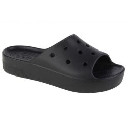 Klapki Crocs Classic Platform Slide W 208180-001 czarne. Czarne klapki bez wzorów, sportowe, bez obcasa, bez zapięcia. Za 308.63 zł.