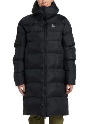 Haglöfs Płaszcz zimowy "Long Mimic" w kolorze czarnym rozmiar: L. Czarne płaszcze Haglöfs, na zimę, l, bez wzorów, z materiału, bez kaptura. Za 587.99 zł.