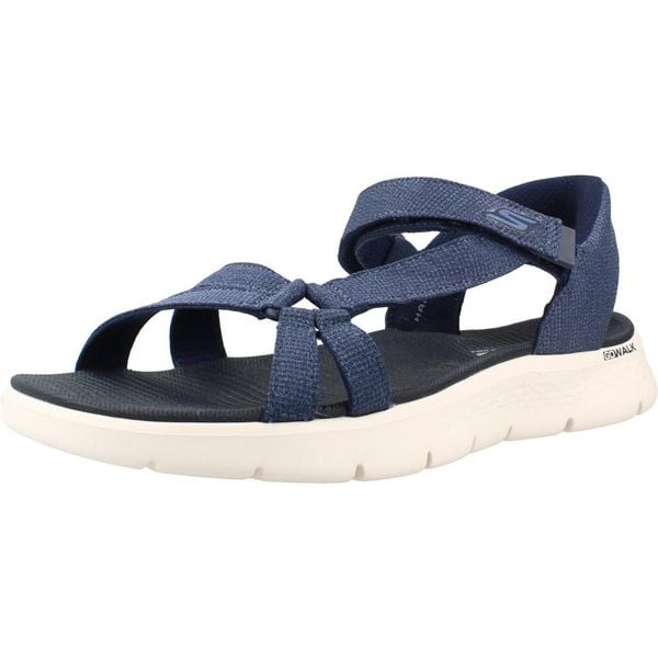 Sandały SKECHERS SLIP-INS GO WALK FLEX Niebieski. Niebieskie sandały Skechers, bez wzorów, z materiału, bez obcasa, bez zapięcia. Za 248.99 zł.