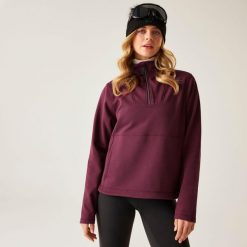 Damski sweter Wander Relaxed Quarter Zip Polar. Fioletowe swetry Dare 2b, bez wzorów, z polaru, sportowe, bez ramiączek. Za 229.99 zł.