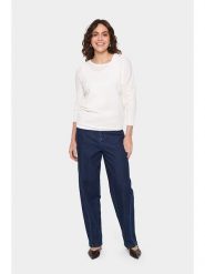 SAINT TROPEZ Sweter w kolorze kremowym rozmiar: M. Brązowe swetry Saint Tropez, m, bez wzorów, bez ramiączek. Za 104.99 zł.