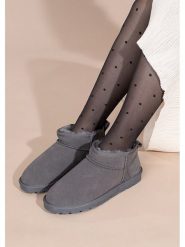 Gooce Skórzane botki zimowe "Mindy" w kolorze szarym rozmiar: 41. Szare botki Gooce, bez wzorów, ze skóry, bez obcasa, bez zapięcia. Za 165.99 zł.