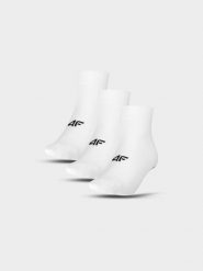 4F Skarpety casual za kostkę (3-pack) damskie - białe 35-38. Białe skarpetki 4f, bez wzorów, z bawełny. Za 49.99 zł.