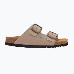 Klapki damskie Scholl Josephine. Brązowe klapki Scholl, bez wzorów, bez obcasa, bez zapięcia. Za 199.99 zł.