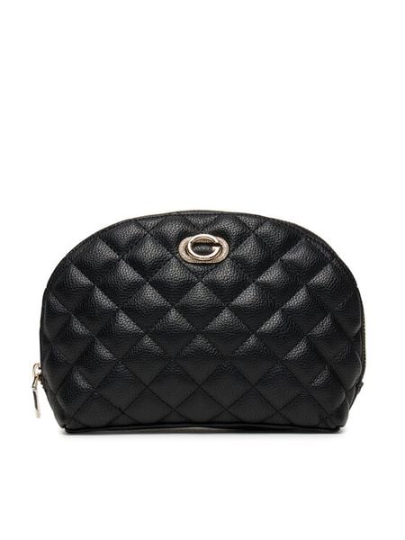 Guess Kosmetyczka PW7547 P5470 Czarny. Czarne torebki klasyczne Guess, z aplikacjami, ze skóry, bez dodatków. Za 129.99 zł.