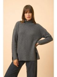Just Cashmere Kaszmirowy sweter "Louise" w kolorze antracytowym rozmiar: S. Czarne swetry Just Cashmere, s, bez wzorów, z kaszmiru, bez ramiączek. Za 543.99 zł.