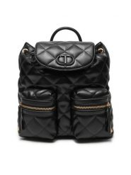 TWINSET Plecak 242TD8152 Czarny. Czarne plecaki Twinset, bez wzorów, ze skóry, bez dodatków. Za 659.99 zł.