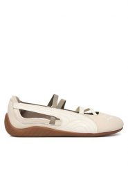 Puma Baleriny Speedcat Ballet LT Wns 408457 02 Kremowy. Białe baleriny Puma, bez wzorów, ze skóry, bez obcasa, bez zapięcia. Za 349.99 zł.