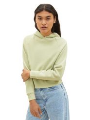 Tom Tailor Bluza w kolorze jasnozielonym rozmiar: XL. Zielone bluzy Tom Tailor, xl, bez wzorów, z kapturem. Za 43.99 zł.