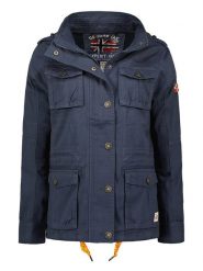 Geographical Norway Kurtka przejściowa "Arouchka" w kolorze granatowym rozmiar: XXL. Niebieskie kurtki Geographical Norway, xxl, z aplikacjami, bez kaptura. Za 159.82 zł.