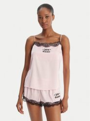 Juicy Couture Piżama JCYPJ126862 Różowy Slim Fit. Czerwone piżamy Juicy Couture, l, bez wzorów, z syntetyku, bez kołnierzyka, bez ramiączek. Za 369.99 zł.