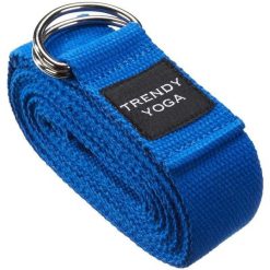 Trendy taśma do jogi, 300x4x0,2 cm, niebieska. Niebieskie paski TRENDY, bez wzorów, sportowe. Za 48.76 zł.