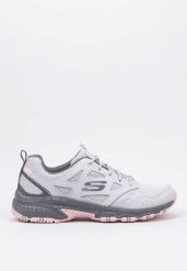 Buty trekkingowe damskie, Skechers Hillcrest - Pure Escapade. Szare buty trekkingowe Skechers, z materiału, przed kostkę, bez zapięcia. Za 269.99 zł.