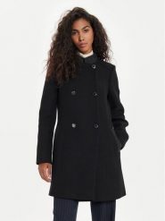 Morgan Płaszcz wełniany 242-GSUZI Czarny Slim Fit. Czarne płaszcze Morgan, na zimę, bez wzorów, z syntetyku, bez kaptura. Za 969.99 zł.