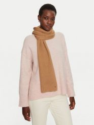 Tommy Hilfiger Szalik Essential AW0AW16640 Beżowy. Brązowe szaliki i kominy Tommy Hilfiger, bez wzorów, z bawełny. Za 279.99 zł.