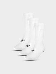 4F Skarpety casual za kostkę (3-pack) damskie - białe 39-42. Białe skarpetki 4f, bez wzorów, z bawełny. Za 54.99 zł.