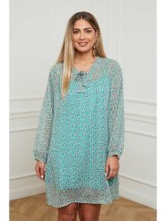 Plus Size Company Sukienka "Barny" w kolorze turkusowo-jasnoróżowo-białym rozmiar: 52. Białe sukienki Plus Size Company, plus size, bez wzorów, klasyczne, bez kołnierzyka, plus size, bez ramiączek, midi. Za 134.53 zł.