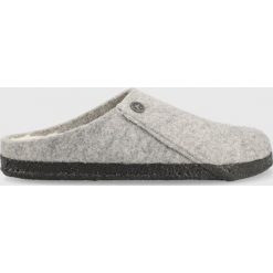 Birkenstock kapcie wełniane Zermatt Rivet kolor szary. Szare kapcie Birkenstock, bez wzorów, z gumy. Za 449.99 zł.