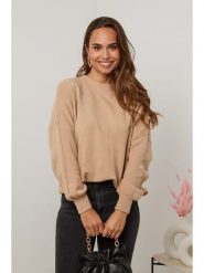 Soft Cashmere Sweter w kolorze jasnobrązowym rozmiar: 38/40. Brązowe swetry Soft Cashmere, bez wzorów, z kaszmiru, klasyczne, bez ramiączek. Za 127.05 zł.