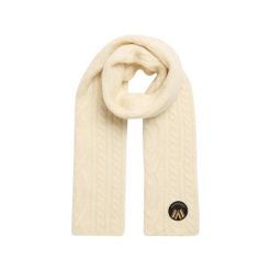 Damski szalik z dzianiny Superdry Cable Luxe. Białe szaliki i kominy Superdry, na zimę, bez wzorów, z dzianiny, eleganckie. Za 229.70 zł.