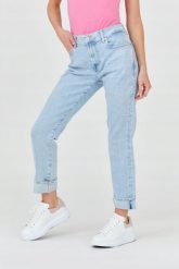 7 FOR ALL MANKIND Jasne jeansy damskie Relaxed Skinny. Niebieskie jeansy 7 for all mankind, bez wzorów, z bawełny. W wyprzedaży za 499.99 zł.