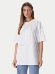 Guess T-Shirt W6GI39 K3478 Biały Regular Fit. Białe t-shirty Guess, xs, z aplikacjami, z bawełny, bez kołnierzyka, bez ramiączek. Za 259.99 zł.