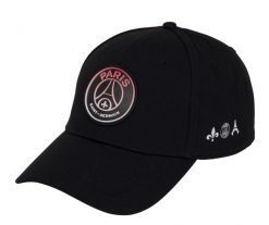 Czapka z daszkiem piłkarska Paris Saint Germain. Czarne czapki z daszkiem PARIS SAINT GERMAIN, bez wzorów, z bawełny. Za 109.00 zł.