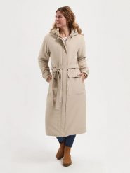 TRAVELIN' Płaszcz przejściowy w kolorze beżowym rozmiar: XXL. Brązowe płaszcze Travelin', xxl, bez wzorów, z tkaniny, bez kaptura. Za 521.99 zł.
