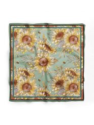 Lucky Bees Chusta w kolorze żółto-miętowym - 55 x 55 cm rozmiar: onesize. Zielone chusty Lucky Bees, bez wzorów, z materiału. Za 61.17 zł.