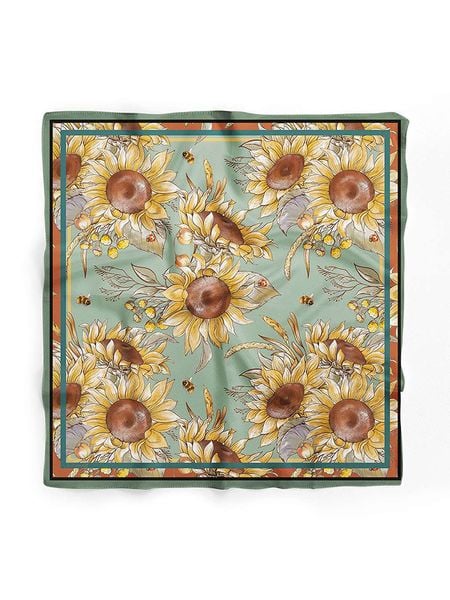 Lucky Bees Chusta w kolorze żółto-miętowym - 55 x 55 cm rozmiar: onesize. Zielone chusty Lucky Bees, bez wzorów, z materiału. Za 21.99 zł.