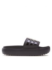 Adidas Klapki Adilette Platform Slides HQ6179 Czarny. Czarne klapki adidas, bez wzorów, z syntetyku, sportowe, bez obcasa, bez zapięcia. Za 199.99 zł.