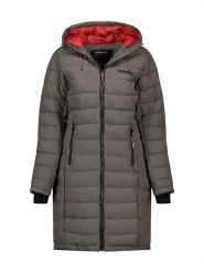 Geographical Norway Płaszcz pikowany "Aroma" w kolorze khaki rozmiar: M. Brązowe płaszcze Geographical Norway, m, bez wzorów, bez kaptura. Za 247.99 zł.