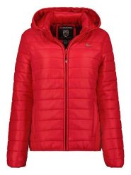 Geographical Norway Kurtka pikowana "Atika" w kolorze czerwonym rozmiar: L. Czerwone kurtki Geographical Norway, l, z aplikacjami, bez kaptura. Za 199.65 zł.