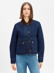 Marie Lund kurtka dżinsowa Kobiety Bawełna niebieski, M. Niebieskie kurtki Marie Lund, m, bez wzorów, z bawełny, eleganckie, bez kaptura. Za 299.95 zł.