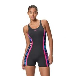 Damski kostium kąpielowy 1-częściowy Speedo Hyperboom Splice Muscleback. Czarne kombinezony Speedo, l, bez wzorów, z materiału, bez kołnierzyka, bez ramiączek, krótkie. Za 281.00 zł.