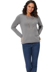 WITT WEIDEN Wełniany sweter w kolorze szarym rozmiar: 52. Szare swetry WITT WEIDEN, bez wzorów, z wełny, bez ramiączek. Za 110.04 zł.