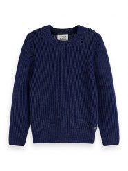 Scotch & Soda Sweter w kolorze granatowym rozmiar: XL. Niebieskie swetry Scotch & Soda, xl, bez wzorów, ze splotem, bez ramiączek. Za 272.95 zł.