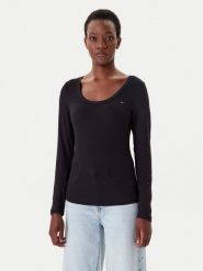 Tommy Jeans Bluzka DW0DW20921 Czarny Regular Fit. Czarne bluzki Tommy Jeans, xl, bez wzorów, z jeansu, bez kołnierzyka, bez ramiączek. Za 199.99 zł.
