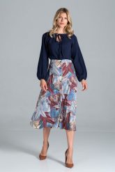 Trapezowa Spódnica z Florystycznym Wzorem - Wzór 127. Spódnice Figl, m, bez wzorów, z materiału, trapezowe. Za 249.00 zł.